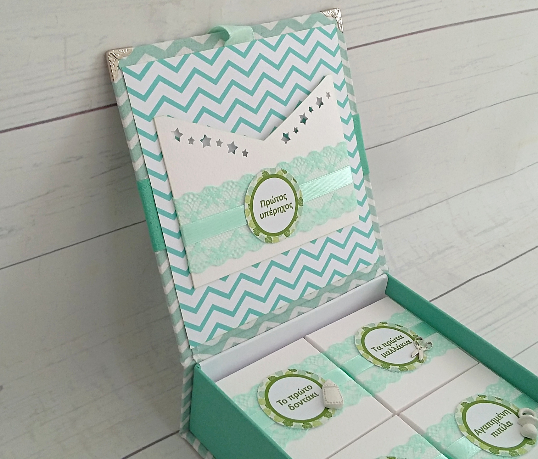 Aναμνηστικό κουτί με λιονταράκι chevron - Image 6