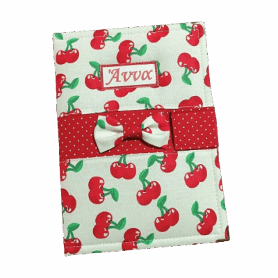 Θήκη για βιβλιάριο υγείας παιδιού με κερασάκια