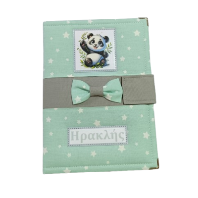 Θήκη για βιβλιάριο υγείας παιδιού “Panda mint”