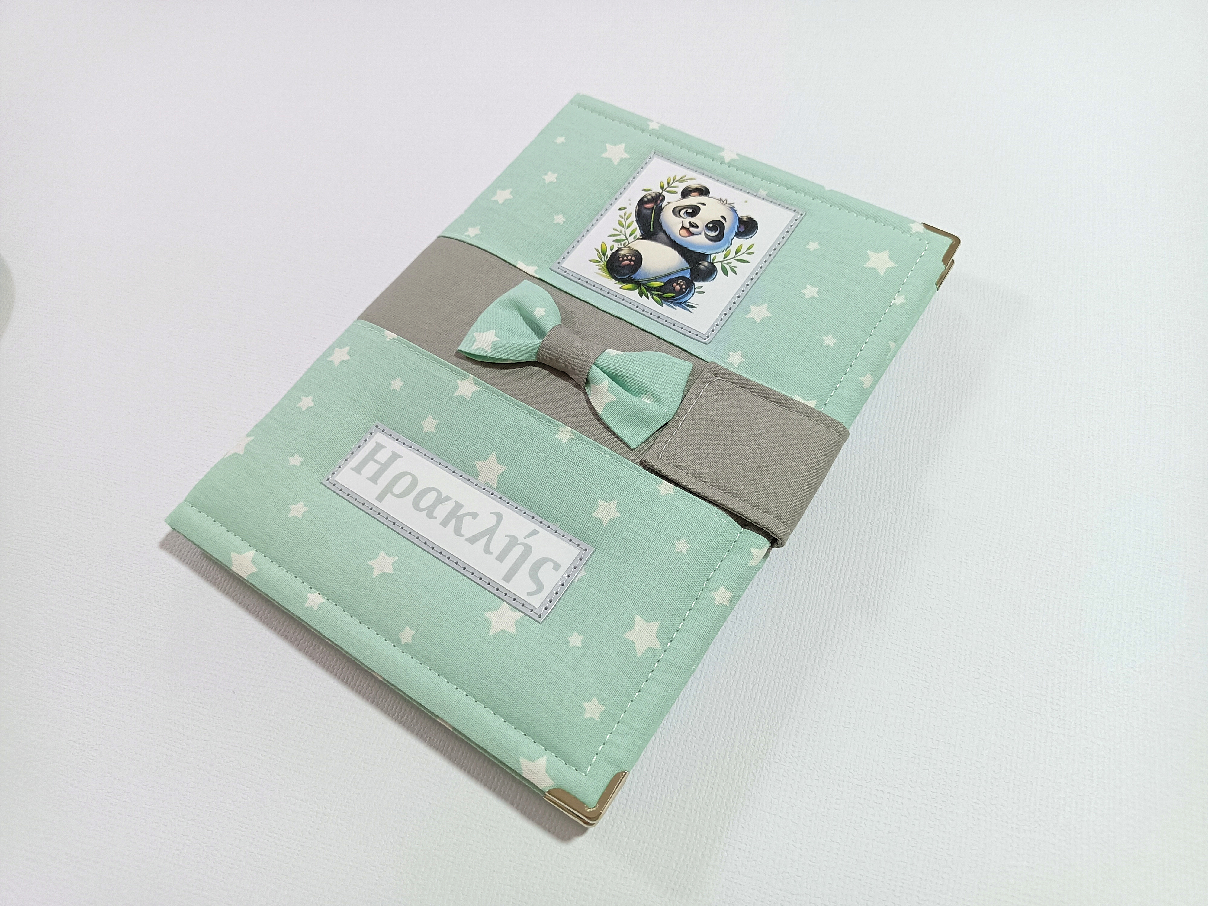 Θήκη για βιβλιάριο υγείας παιδιού "Panda mint" - Image 2